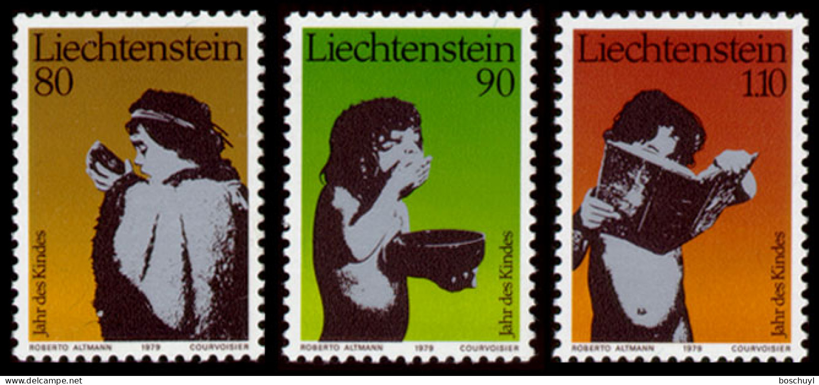 Liechtenstein, 1979, International Year Of The Child, IYC, United Nations, MNH, Michel 725-727 - Neufs