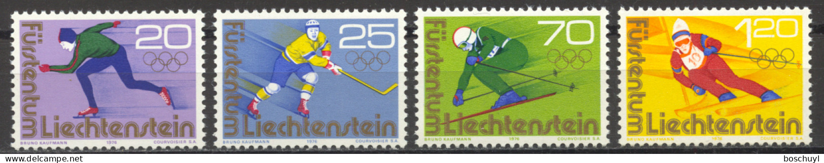 Liechtenstein, 1975, Olympic Winter Games Innsbruck, Sports, MNH, Michel 635-638 - Ungebraucht