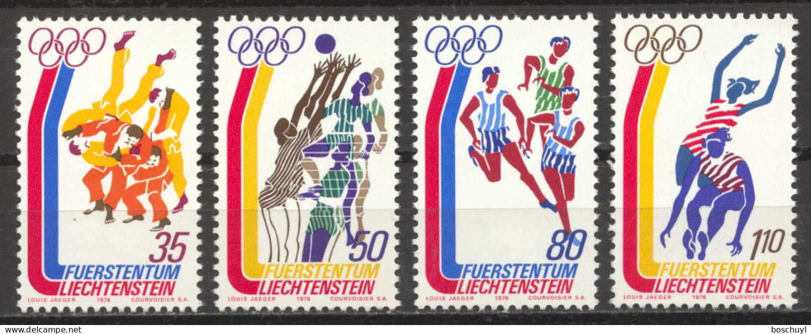 Liechtenstein, 1976, Olympic Summer Games Montreal, Sports, MNH, Michel 651-654 - Ungebraucht