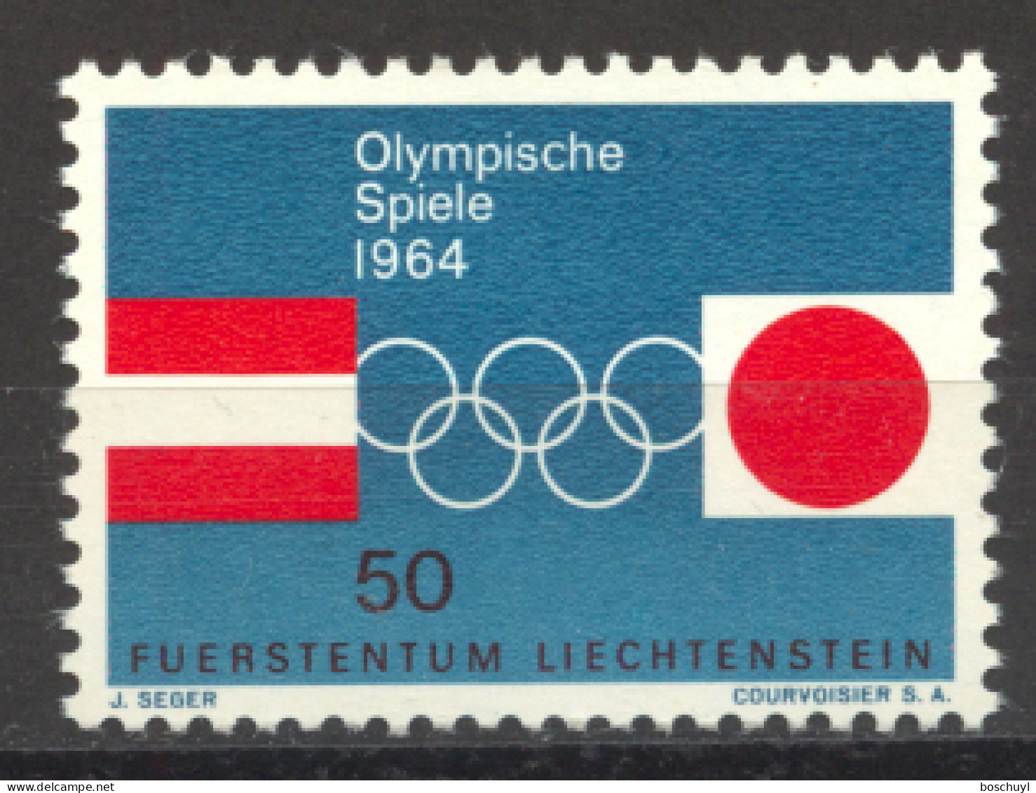 Liechtenstein, 1964, Olympic Games Innsbruck And Tokyo, Sports, MNH, Michel 437 - Unused Stamps