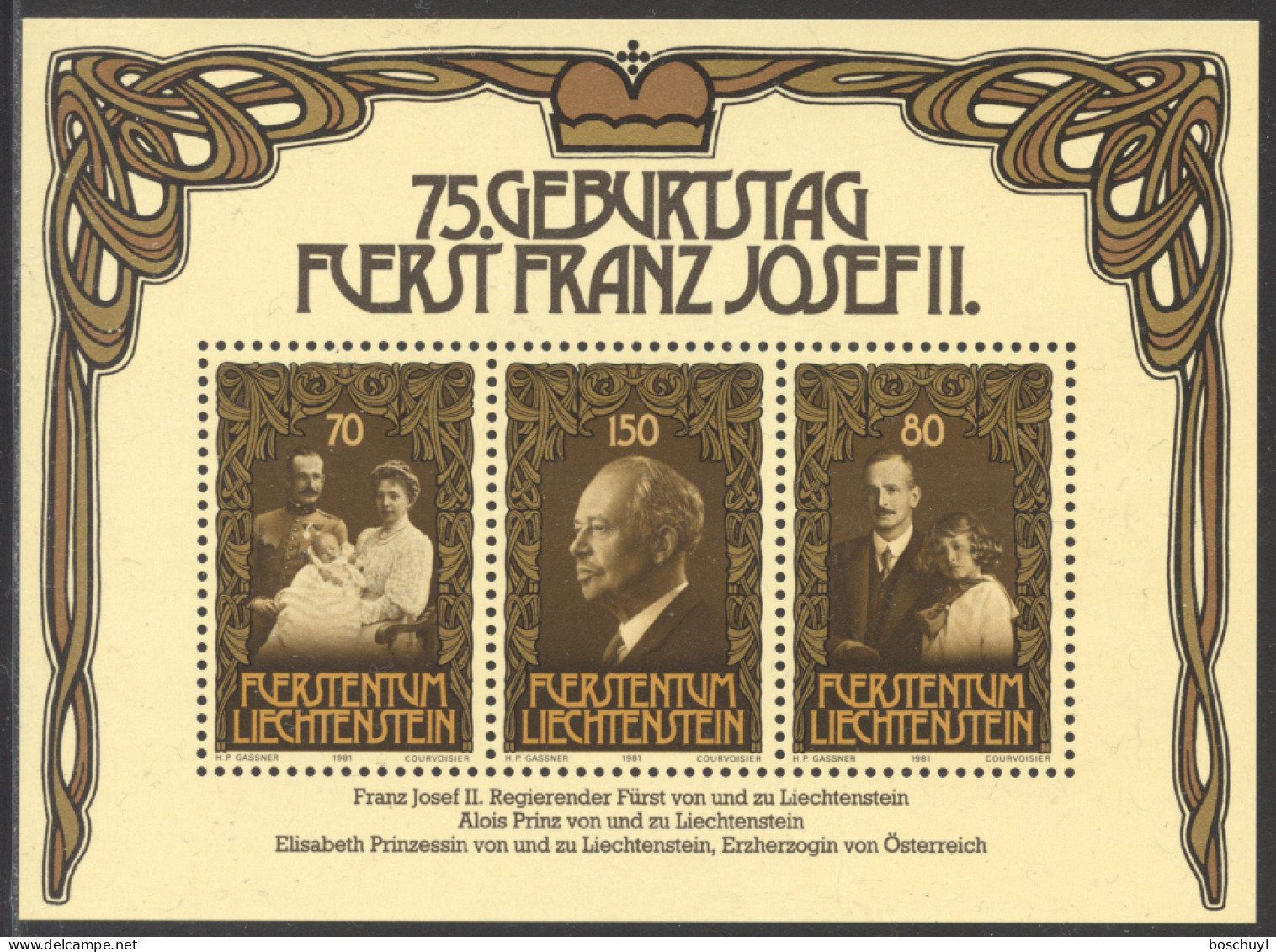 Liechtenstein, 1981, Royal Family, MNH, Michel Block 11 - Blocks & Kleinbögen