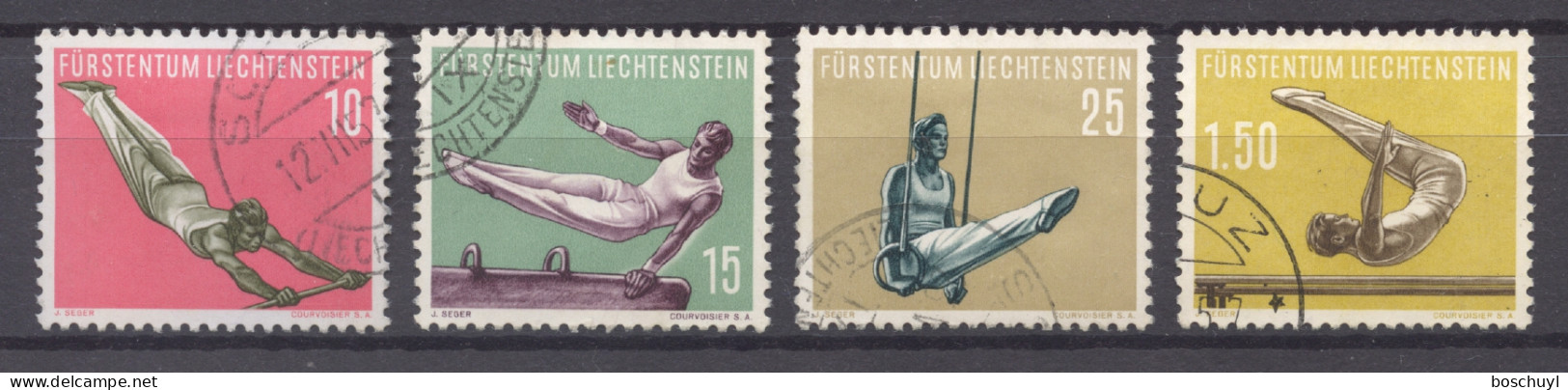 Liechtenstein, 1957, Gymnastics, Sports, Used, Michel 353-356 - Gebraucht