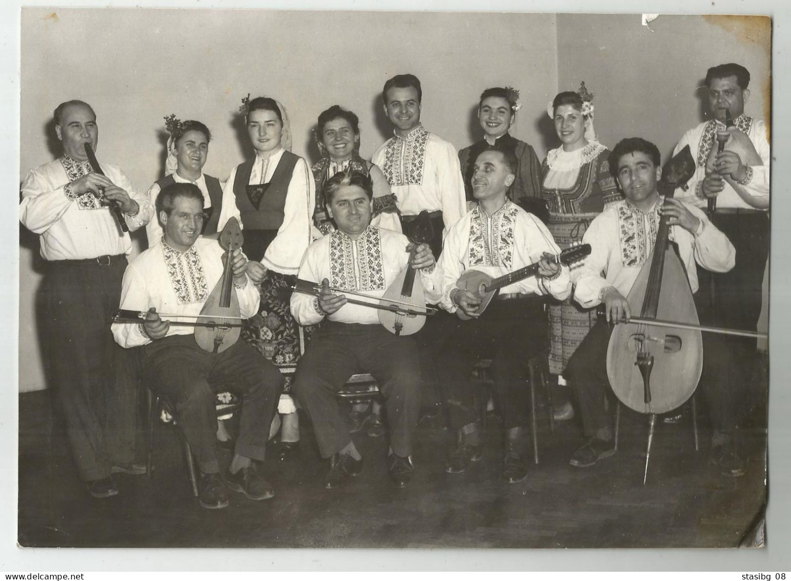 Men And Women With Folk Costume,musical Instruments, Bagpipe Fr15-39 - Persone Anonimi