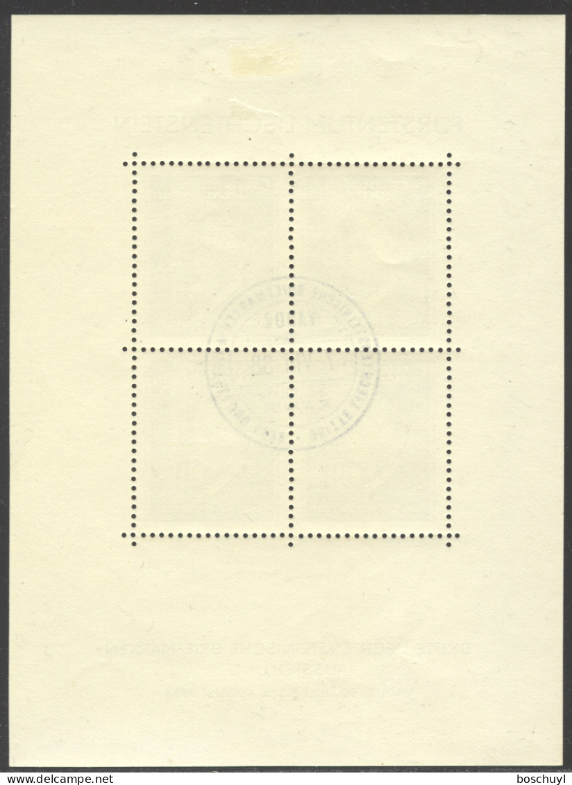 Liechtenstein, 1938, Rheinberger, Composer, Organ, Music, Stamp Exhibition, Cancelled, LH Gum, Michel Block 3 - Blocks & Sheetlets & Panes