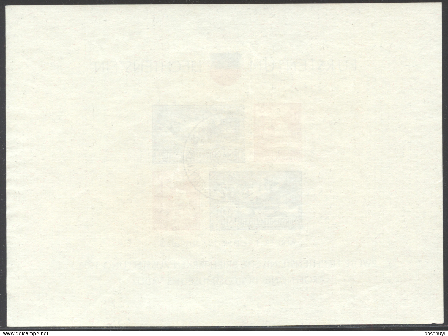 Liechtenstein, 1936, Postal Museum, Vaduz Philatelic Exhibition, Used, No Gum, Michel Block 2 - Blocks & Sheetlets & Panes