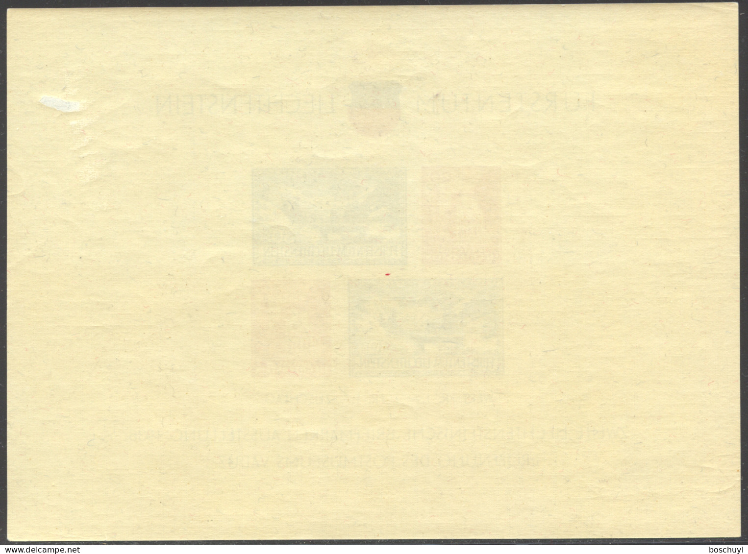 Liechtenstein, 1936, Postal Museum, Vaduz Philatelic Exhibition, MNH, Thin Spot, Michel Block 2 - Blocks & Sheetlets & Panes