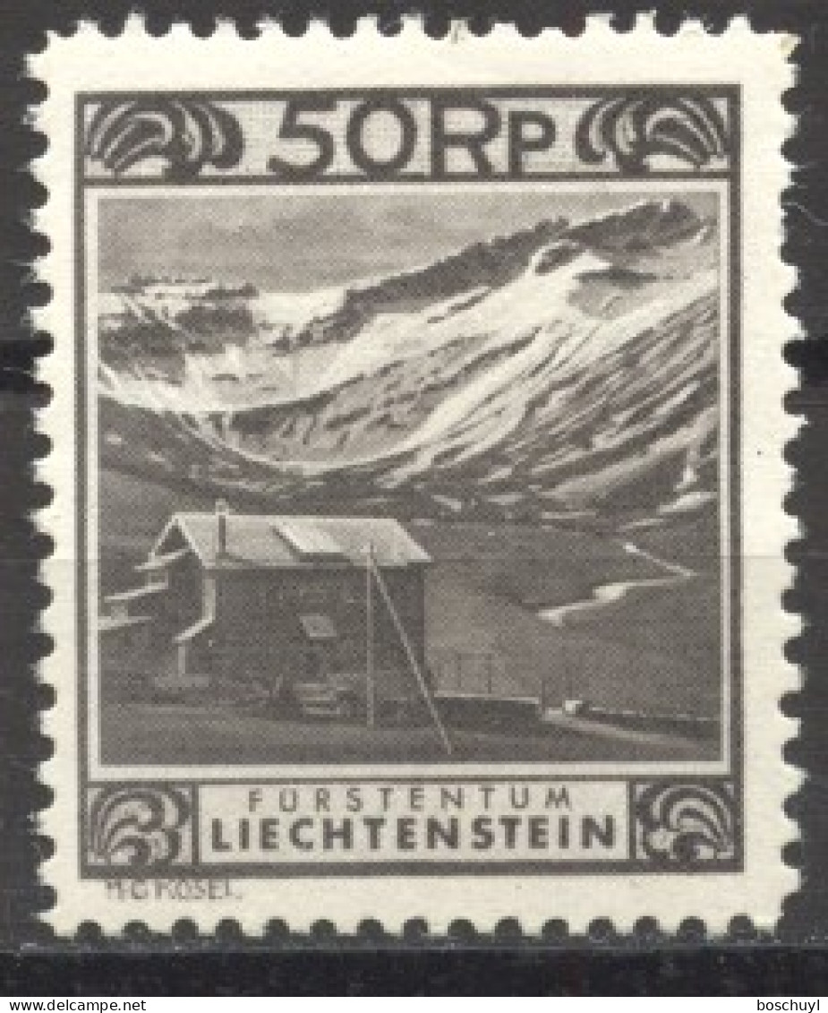 Liechtenstein, 1930, Mountains, Landscape, Scenery, 50 Rp, MNH, Michel 102C - Neufs