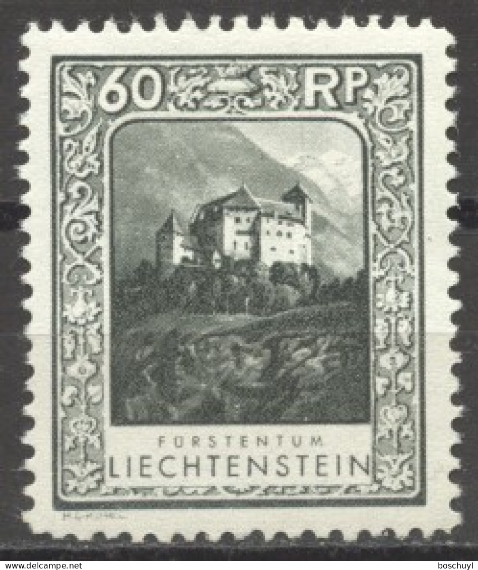 Liechtenstein, 1930, Castle, Mountains, Landscape, Scenery, 60 Rp, MNH, Michel 103B - Neufs