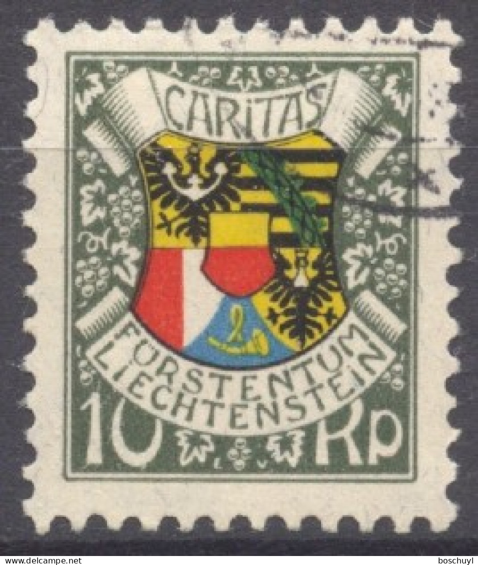 Liechtenstein, 1927, Birthday Of King Johann II, Heraldry, Used, Michel 75 - Used Stamps