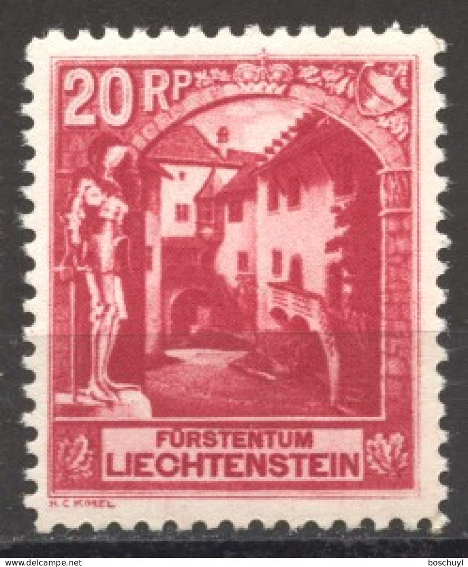 Liechtenstein, 1930, Castle Vaduz, 20 Rp, MNH, Michel 97A - Unused Stamps