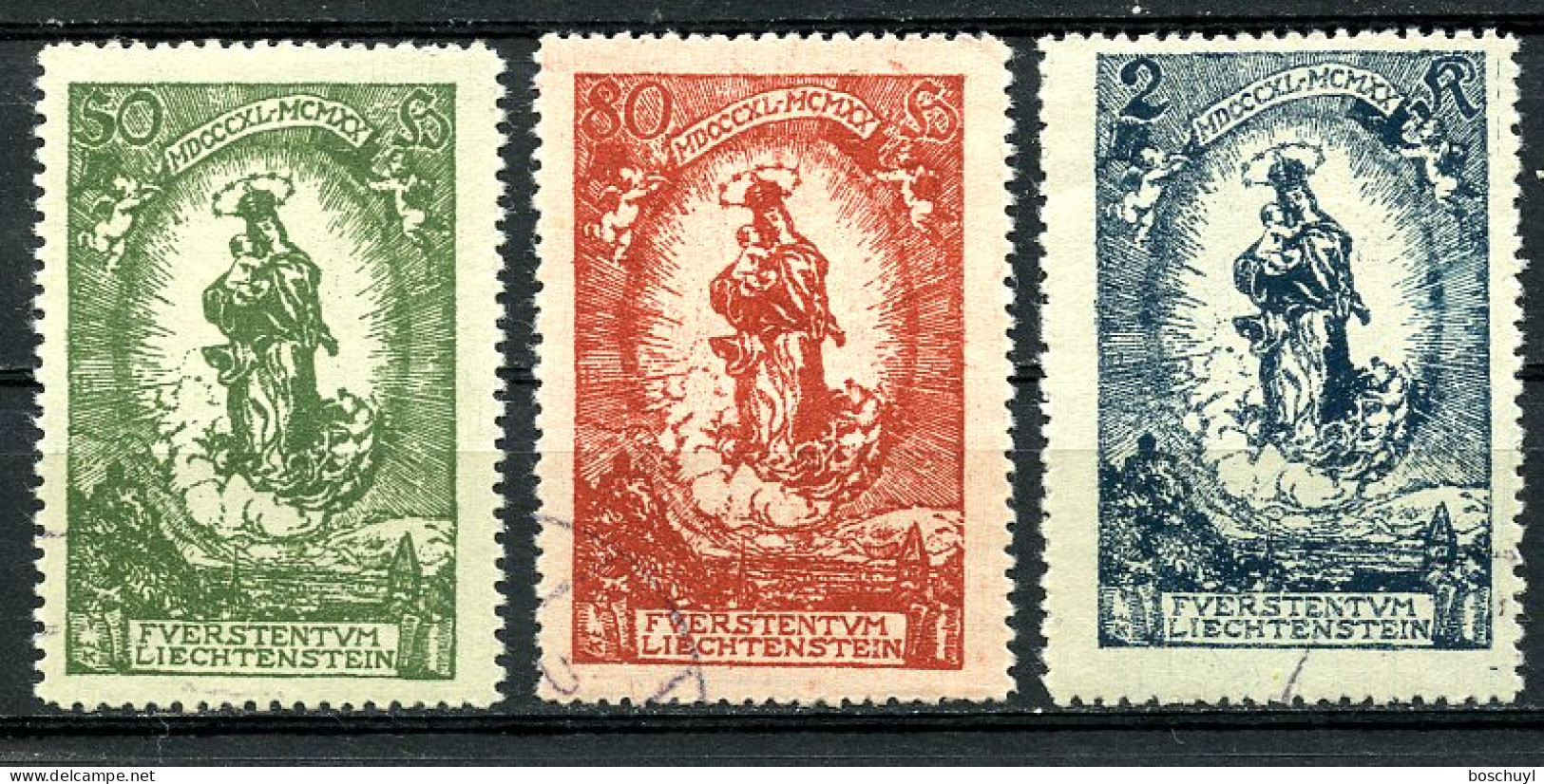 Liechtenstein, 1920, King Johann, Used, Michel 40-42 - Oblitérés