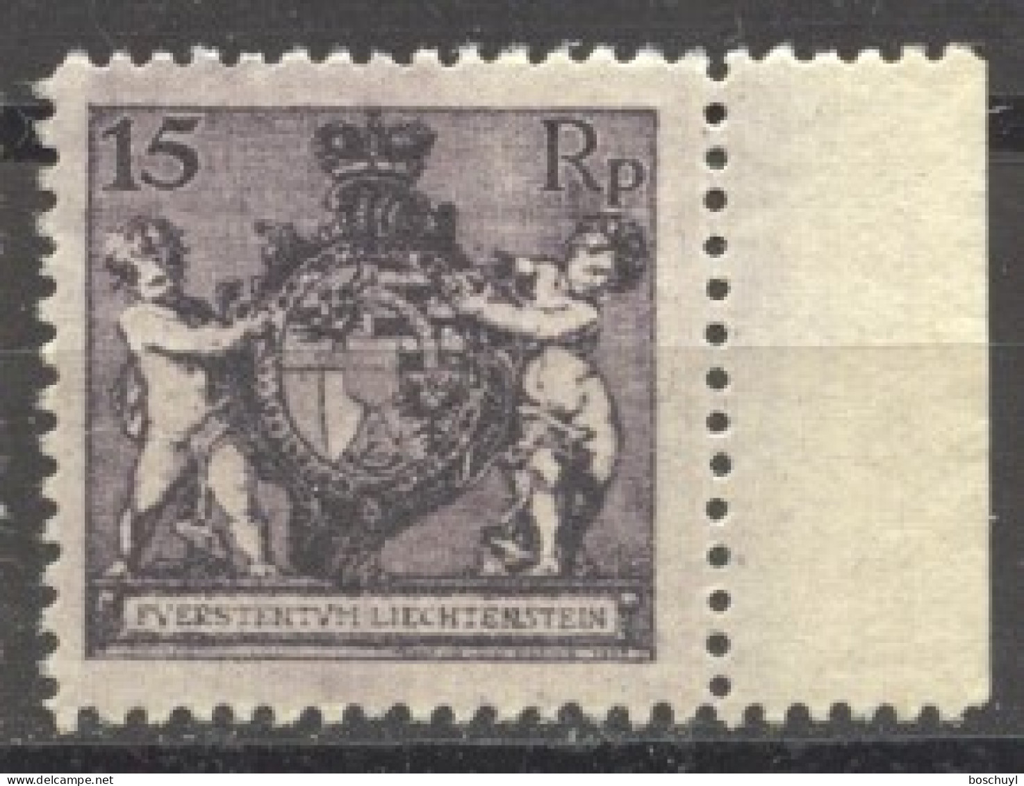 Liechtenstein, 1921, Heraldry, 15 Rp, MNH, Michel 52B - Ongebruikt