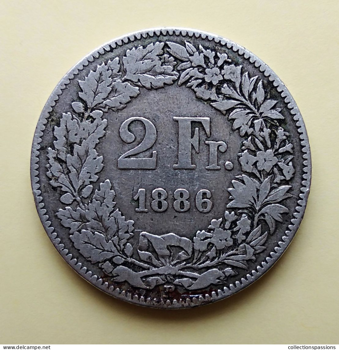 - SUISSE - 2 Francs - 1886 - Argent - - 2 Francs