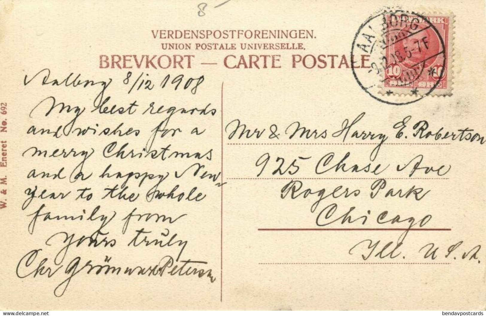 Denmark, AALBORG ÅLBORG, Gammel Gaard, Old Farm (1908) Postcard - Danemark