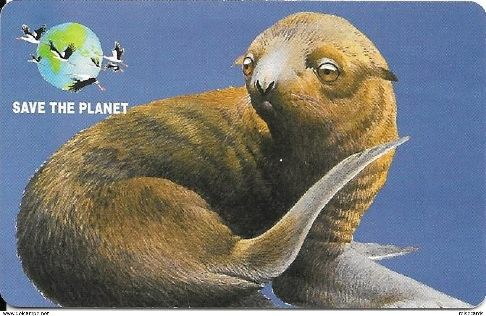 Italy: Prepaid GlobalOne - Save The Planet 44, Kalifornischer Seelöwe - [2] Sim Cards, Prepaid & Refills