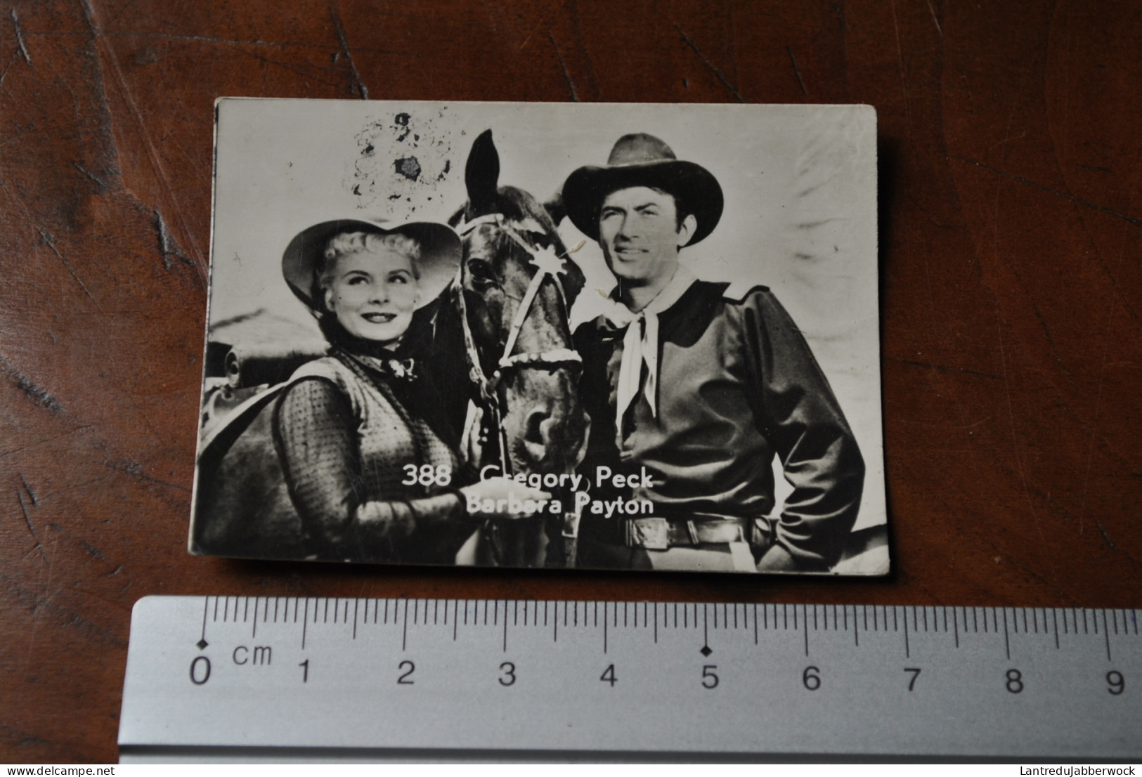 Gregory Peck Barbara Payton Photo (5 X 7cm) Chromos Belgian Chewing Gum Chocolat Cigarette Cinéma Vedette Acteur Actrice - Other & Unclassified