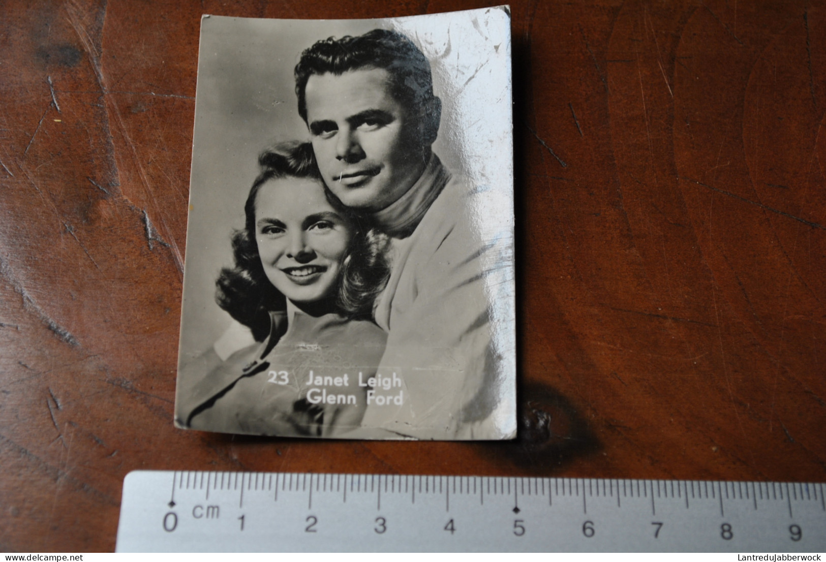 Janet Leigh Glenn Ford Photo (5 X 7cm) Chromos Belgian Chewing Gum Chocolat Cigarette Cinéma Vedette Acteur Actrice - Other & Unclassified