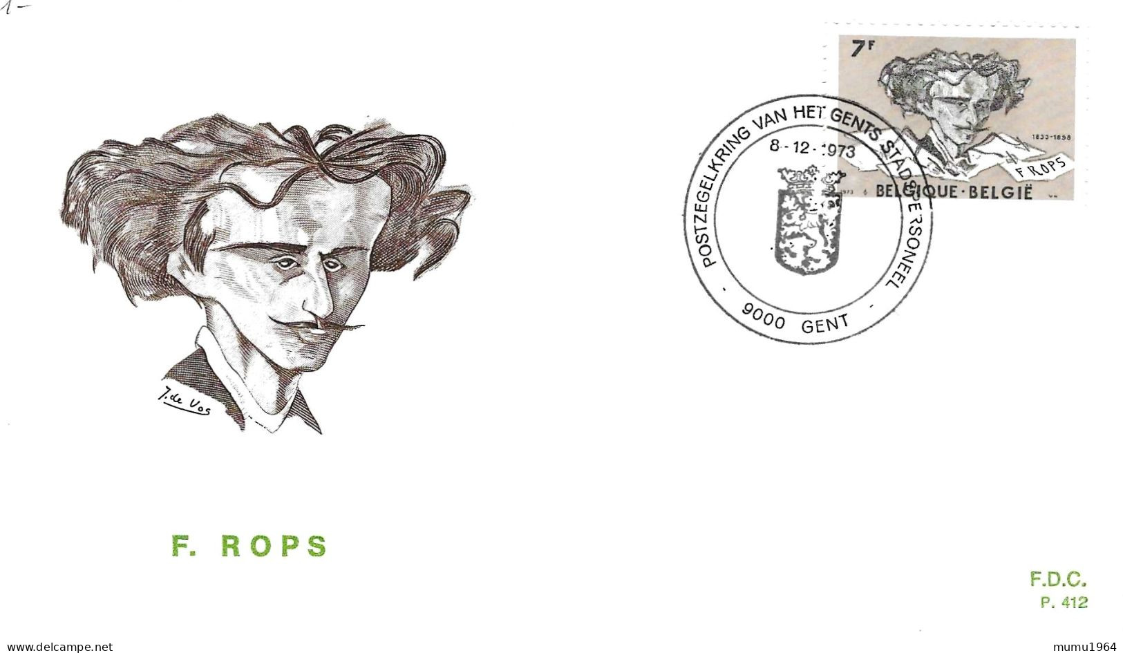 COB - FDC N° 412 - Timbre N° 1699 - 1971-1980