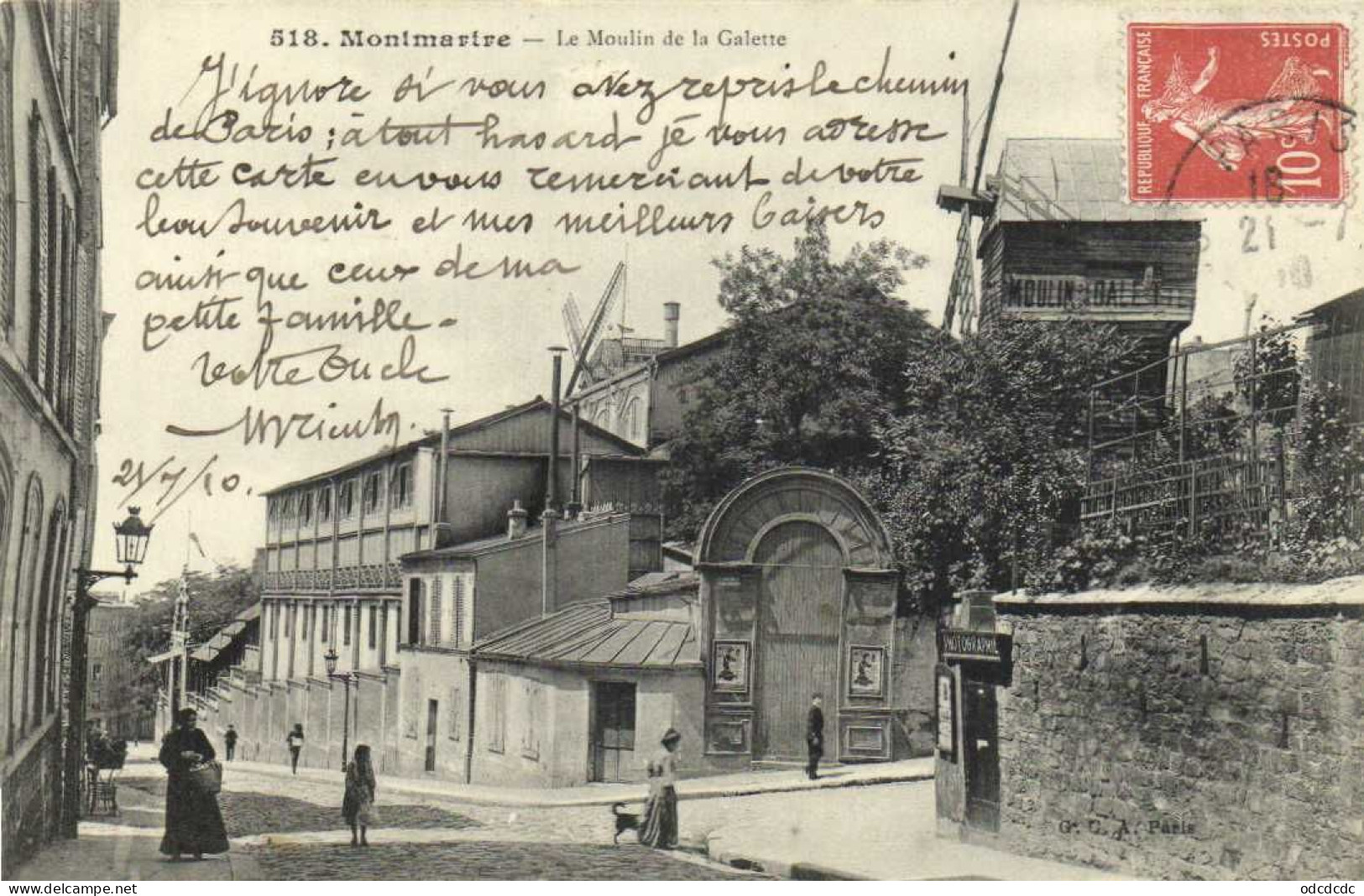 Montmartre Le Moulin De La Galette Animée RV - Arrondissement: 18
