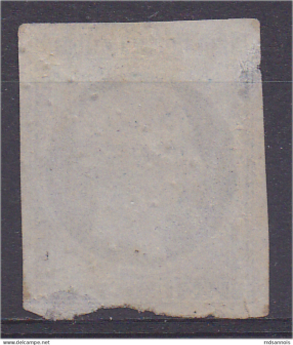 Napoléon N°10 25c Bleu Cote 45€ Oblitéré Aminci (les Timbres Scannés Sont Les Timbres Vendus) - 1852 Luigi-Napoleone