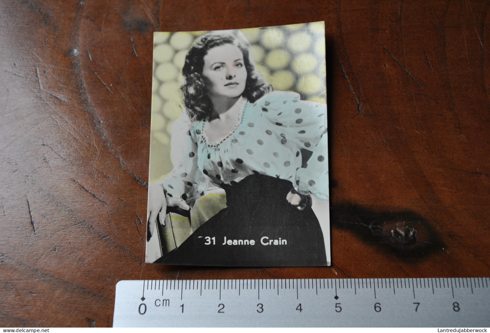 Jeanne Crain Photo (5 X 7cm) Chromos Belgian Chewing Gum Chocolat Cigarette Cinéma Vedette Acteur Actrice - Autres & Non Classés