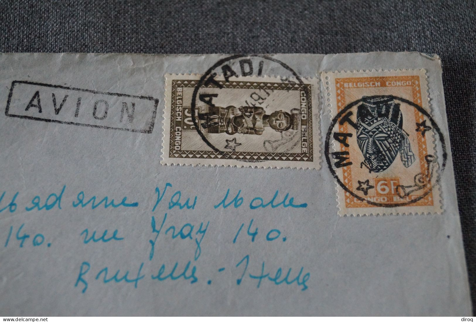 Très Bel Envoi Congo Belge,compagnie Maritime Belge,Matadi,1949, + Courrier, Pour Collection - Brieven En Documenten