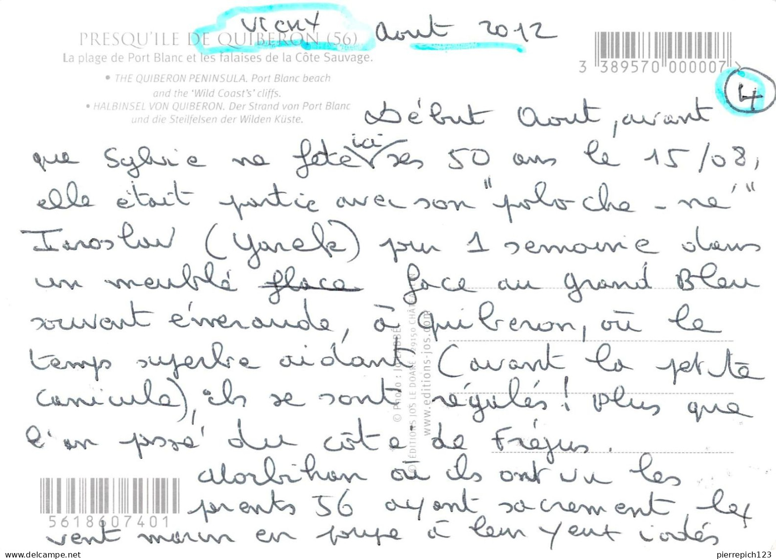 56 - La Presqu'île De Quiberon - La Plage De Port Blanc Et Les Falaises De La Côte Sauvage - Quiberon