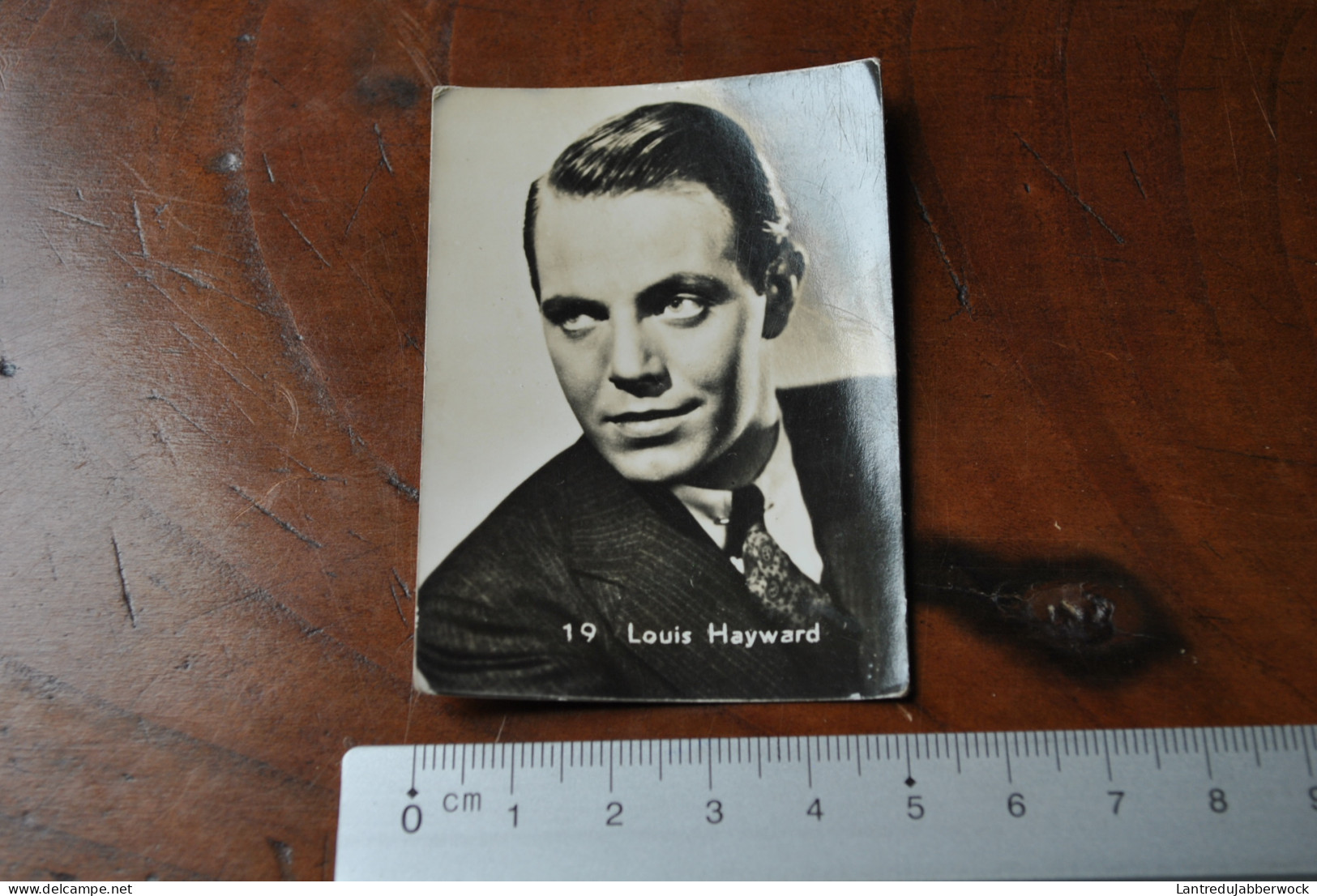 Louis Hayward Photo (5 X 7cm) Chromos Belgian Chewing Gum Chocolat Cigarette Cinéma Vedette Acteur Actrice - Autres & Non Classés