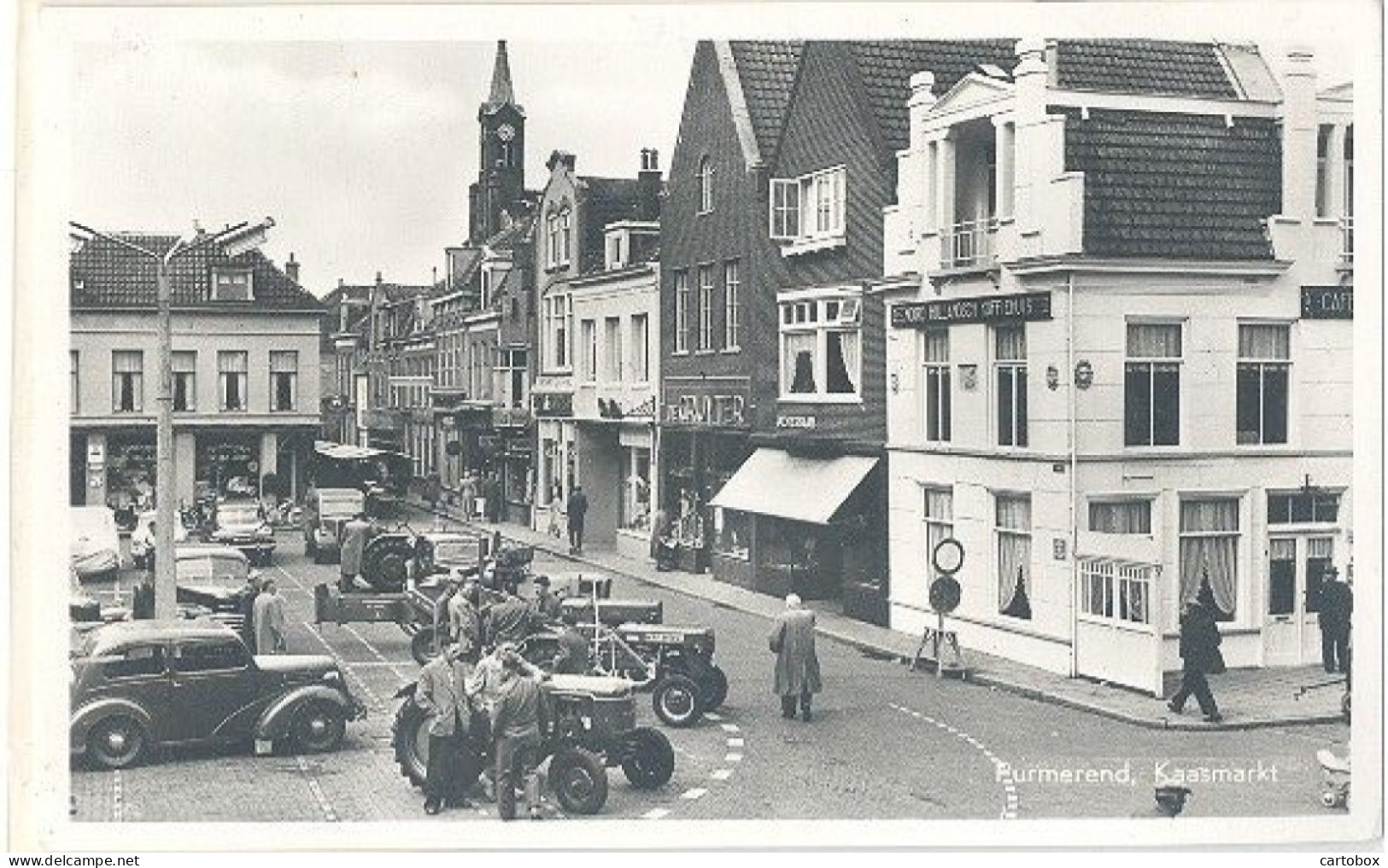 Purmerend, Kaasmarkt (met Klassieke Auto's En Trekkers)  (glansfotokaart) - Purmerend