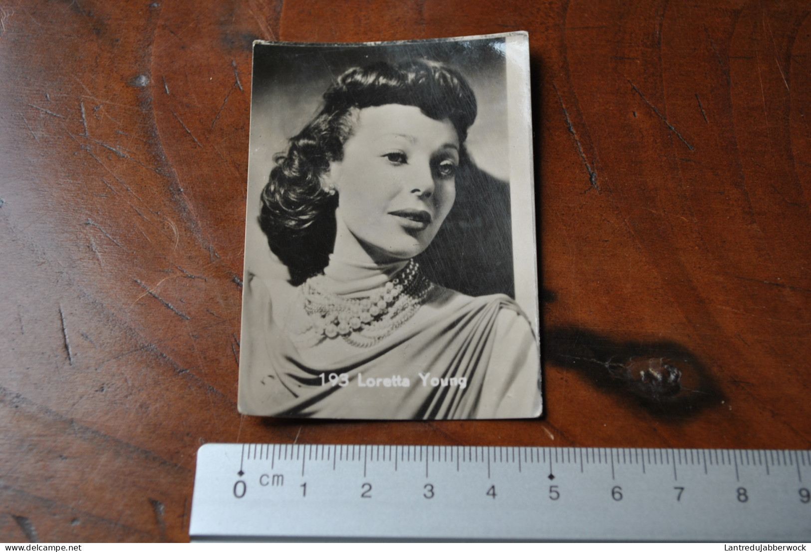 Loretta Young Photo (5 X 7cm) Chromos Belgian Chewing Gum Chocolat Cigarette Cinéma Vedette Acteur Actrice - Autres & Non Classés