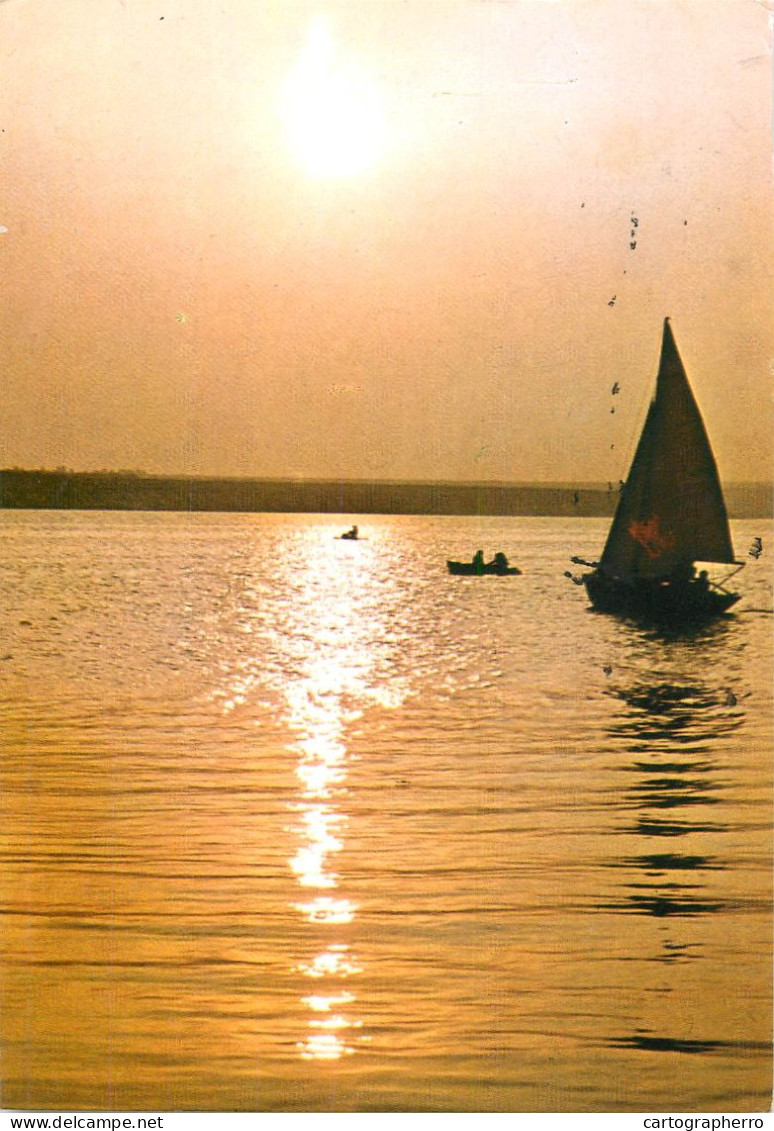 Navigation Sailing Vessels & Boats Themed Postcard Romania Mamaia Sunset - Segelboote