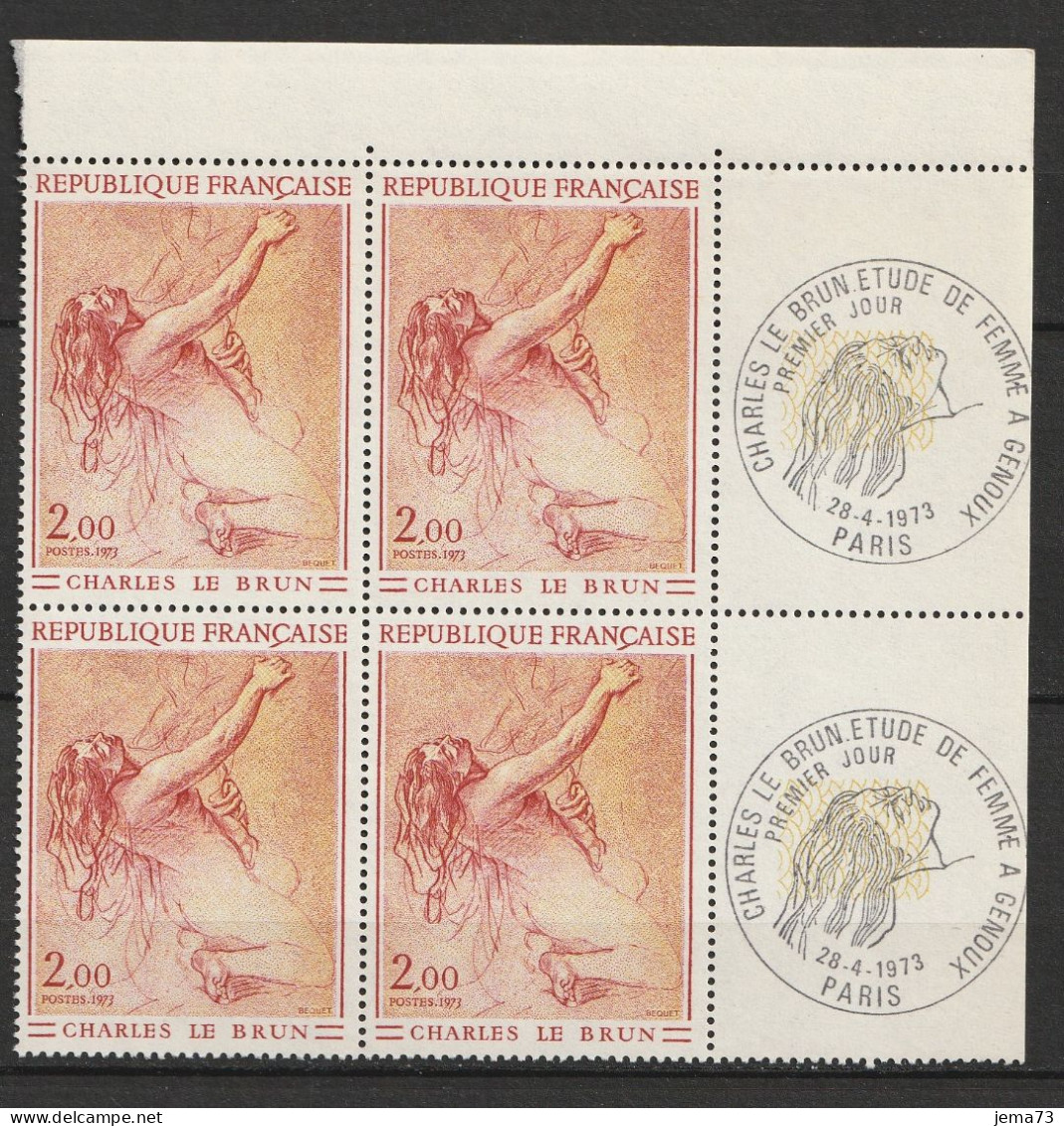 N° 1742 Ieuvre D'Art: C Le Brun Beau Bloc De 4 Timbres Neuf Impeccable, Beaux Timbres Neuf Impréccable 1er Jour - Ongebruikt