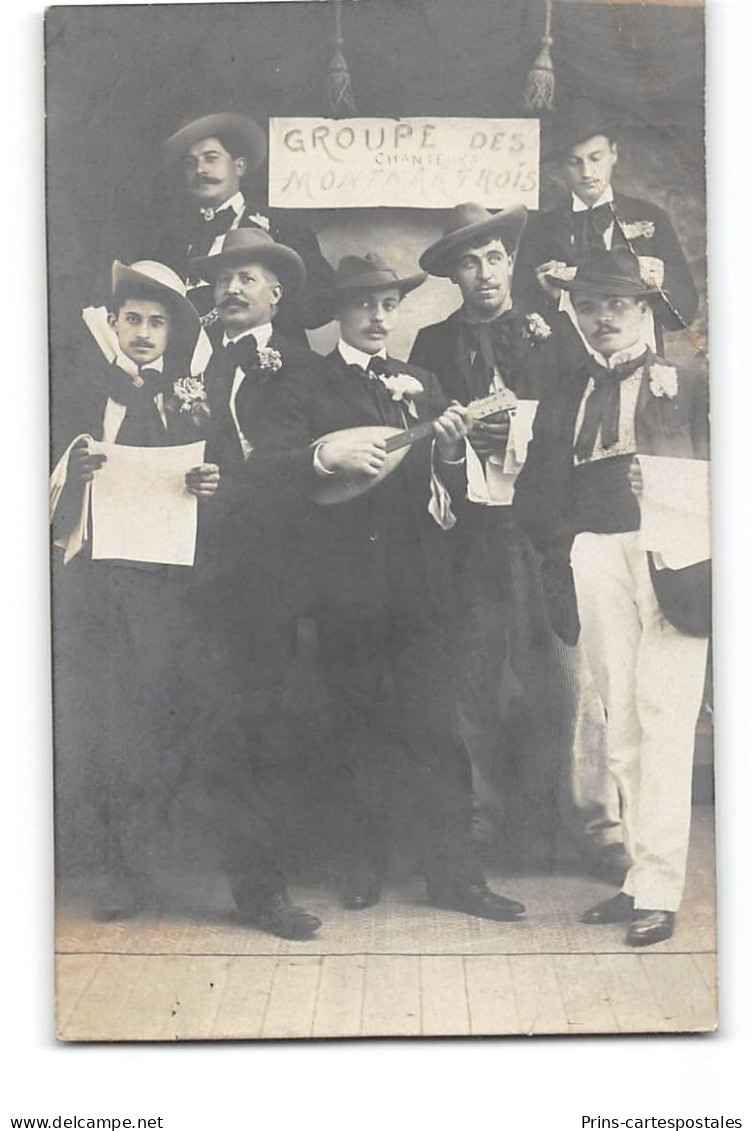 CPA 75018 Carte Photo Le Groupe Des Chanteurs Montmartrois - Arrondissement: 18