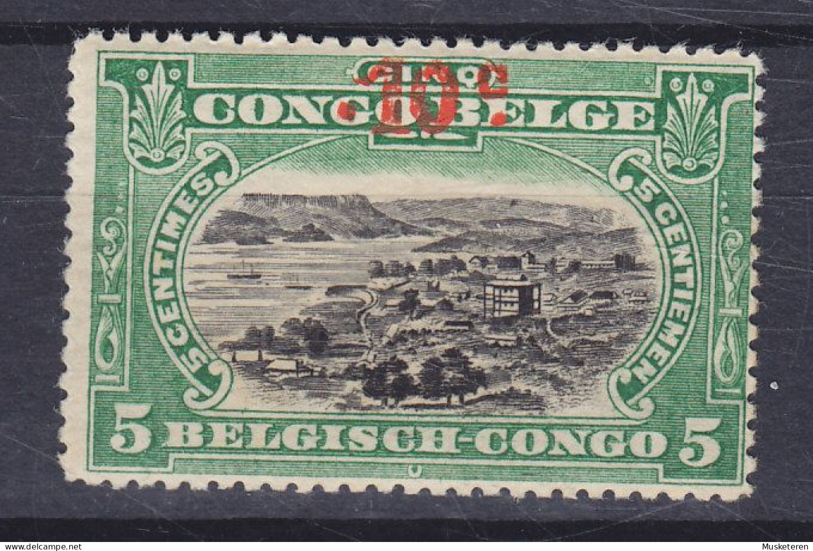 Belgian Congo 1922 Mi. 59, 10c. Auf 5c. Hafen Von Matidi Overprinted Aufdruck, MH* (2 Scans) - Nuevos