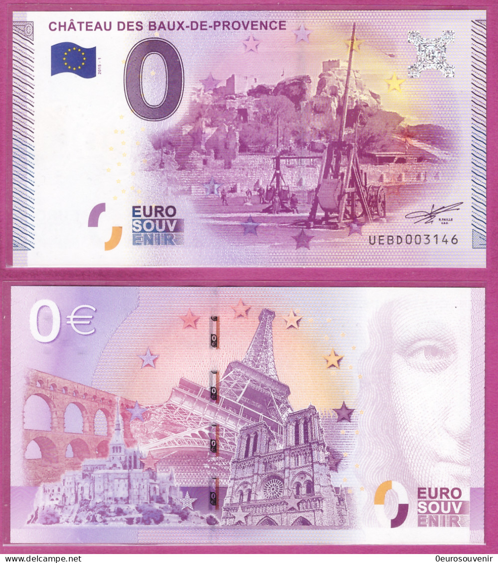 0-Euro UEBD 2015-1 CHATEAU DES BAUX-DE-PROVENCE - Essais Privés / Non-officiels