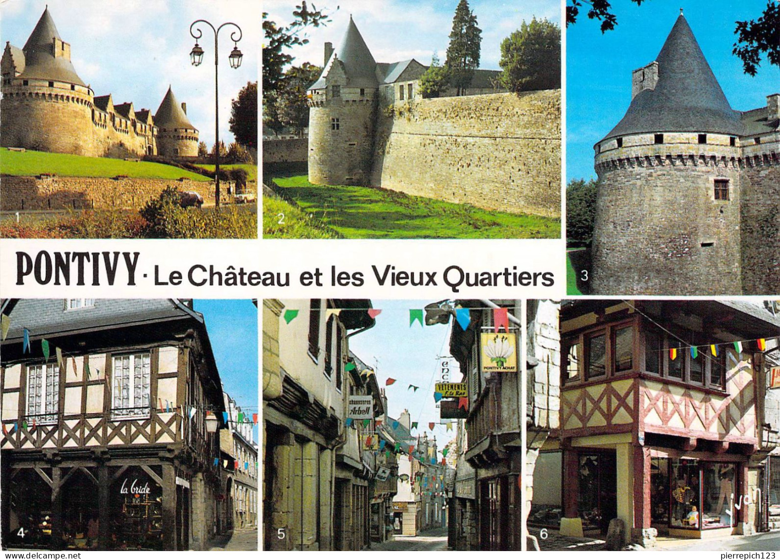 56 - Pontivy - Le Château Et Les Vieux Quartiers - Multivues - Pontivy