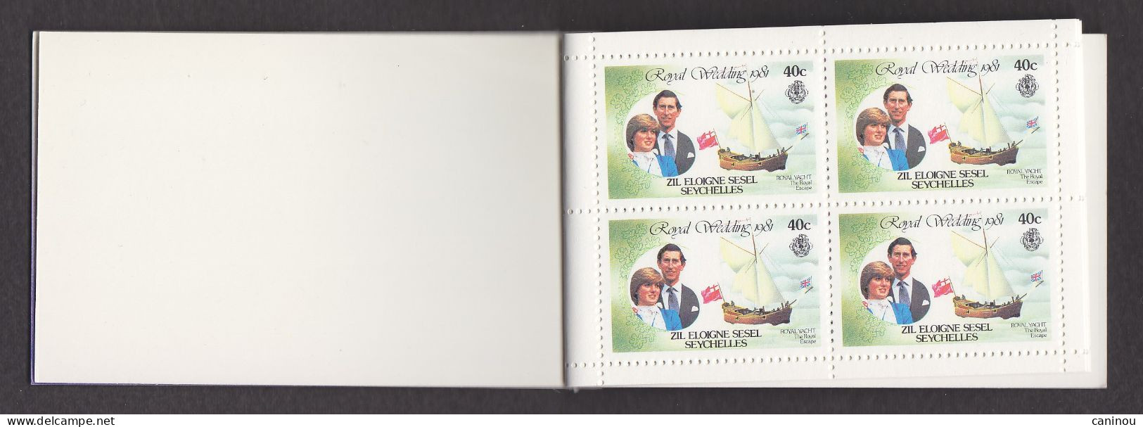 SEYCHELLES ILES ELOIGNEES CARNET  Y & T 23 24 MARIAGE CHARLES LADY DIANA 1981 NEUF - Seychellen (1976-...)