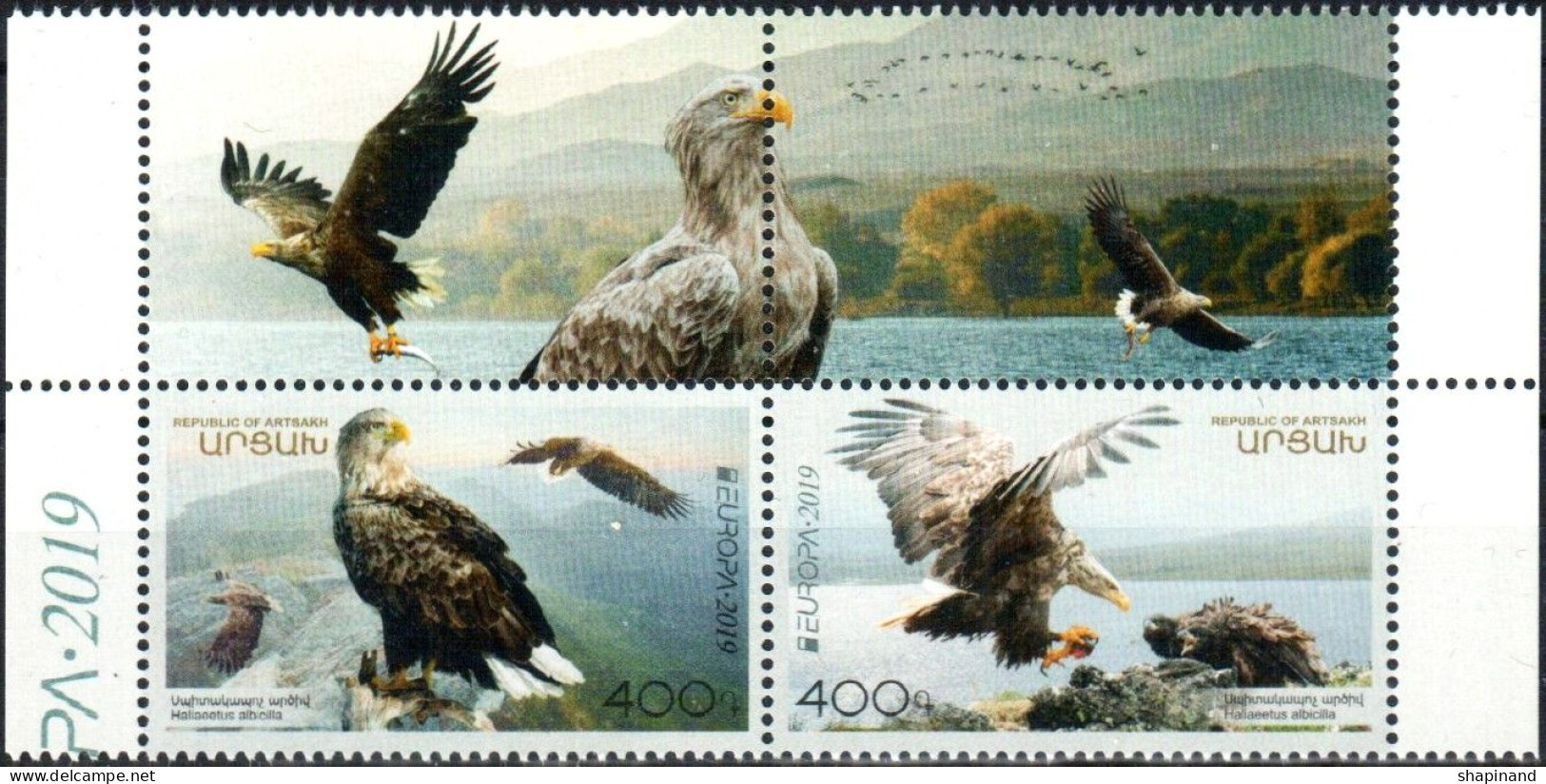 Artsakh 2019. Europe-2019 "National Bird" 2v Zd Zf Quality:100% - Armenien