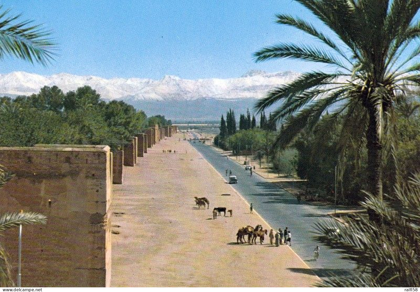 1 AK Marokko * Die Stadtmauer In Marrakesch - Seit 1985 UNESCO Weltkulturerbe - Im Hintergrund Das Atlas Gebirge * - Marrakech
