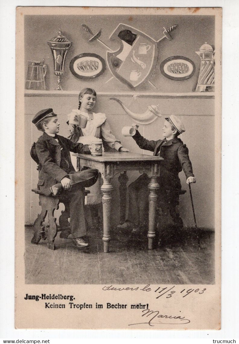 259 - HUMOUR - Jung Heidelberg - Enfants - Zechende Junge Studenten - Série De 6 Cartes *1903* - Humor