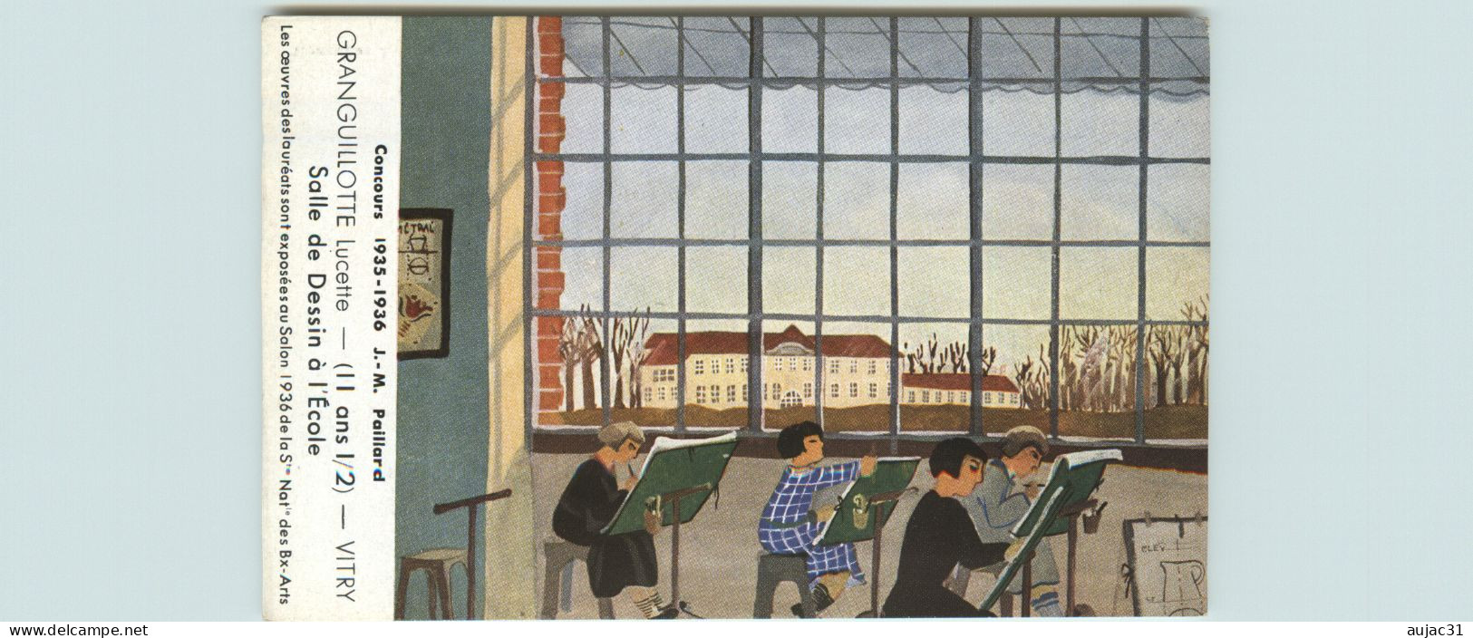 Dép 94 - Vitry Sur Seine - Concours 1935-1936 - J.M. Paillard - Granguillotte Lucette - Salle De Dessin à L'école - état - Vitry Sur Seine