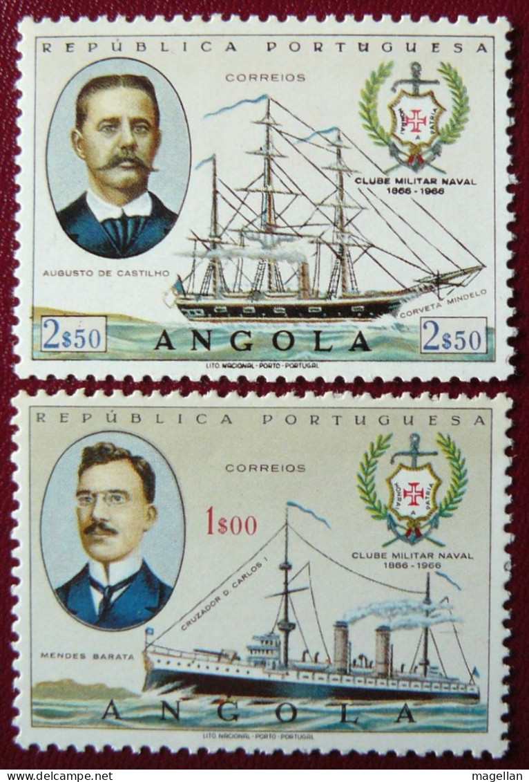 Angola Yv. 534/535 Neufs ** (MNH) - 1966 - Bateaux - Voiliers - Boten