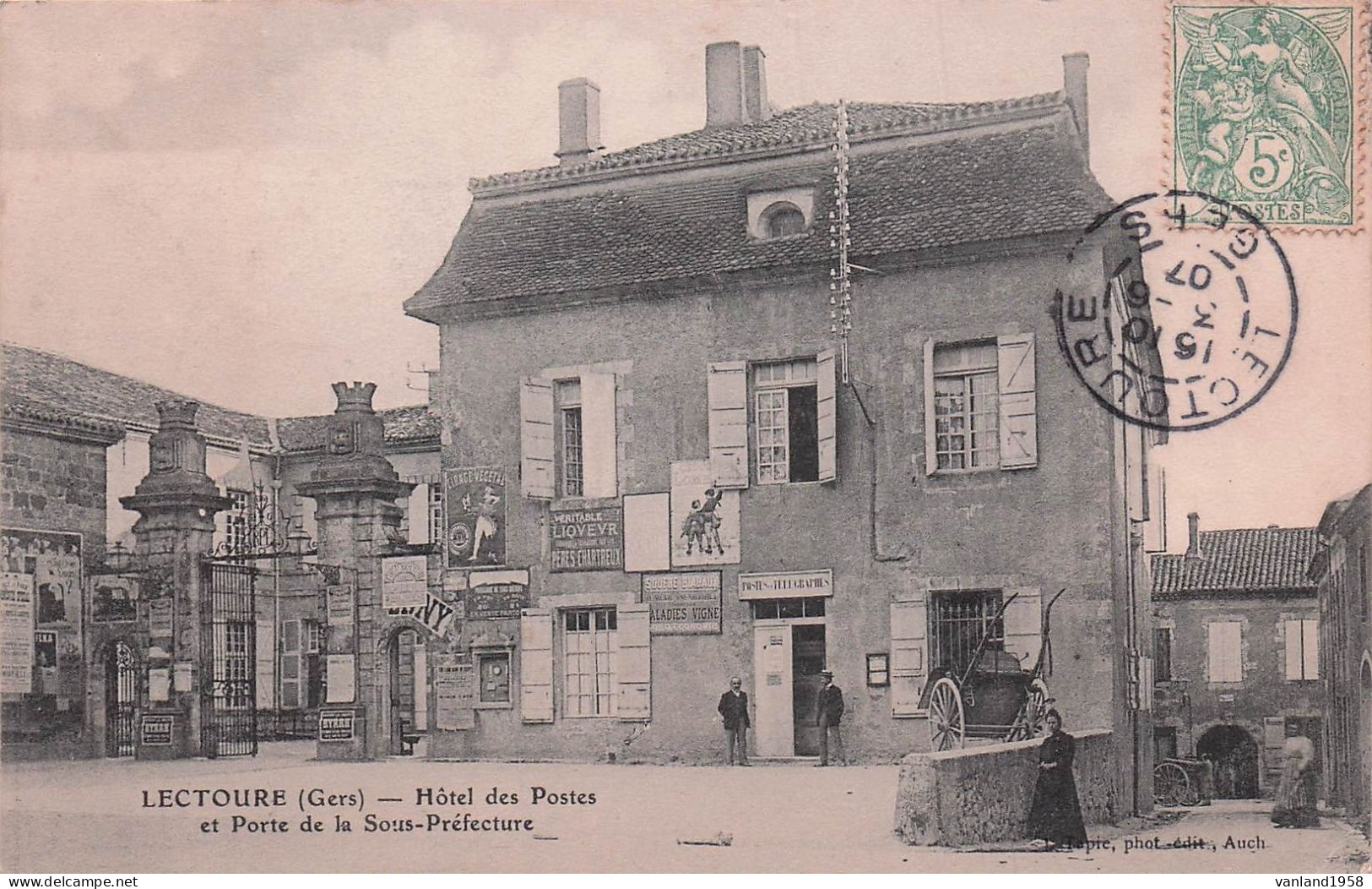 LECTOURE-hôtel Des Postes Et Porte De La Sous-préfecture - Lectoure