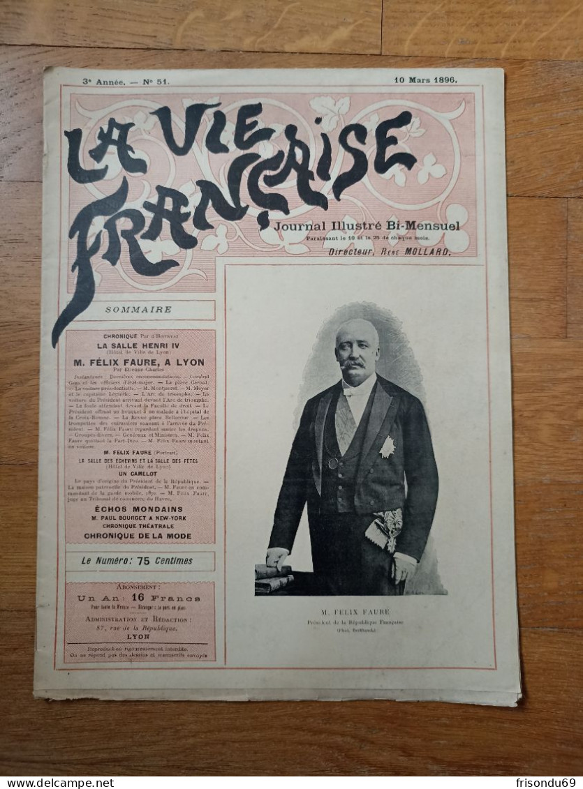 La Vie Française. N51 . 10 Mars 1896 . - 1850 - 1899