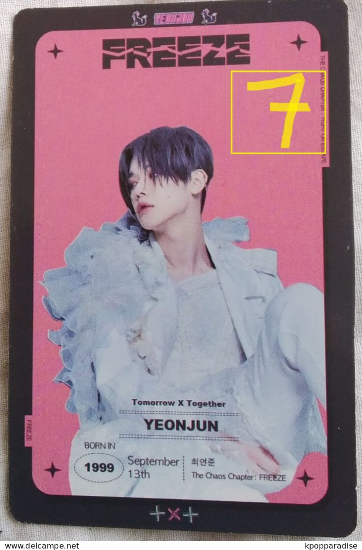 Photocard K POP Au Choix TXT Freeze Yeonjun - Andere Producten