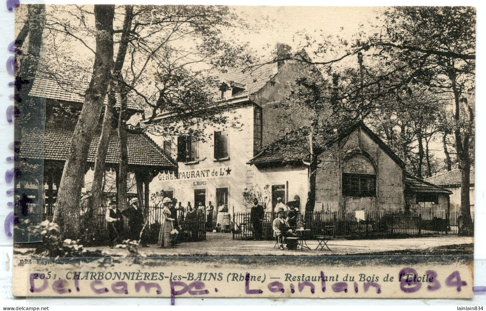 - Charbonniéres Les Bains - (Rhône ), Restaurant,  Rare, épaisse,La Salle, Non écrite, TTBE, Scans. - Charbonniere Les Bains