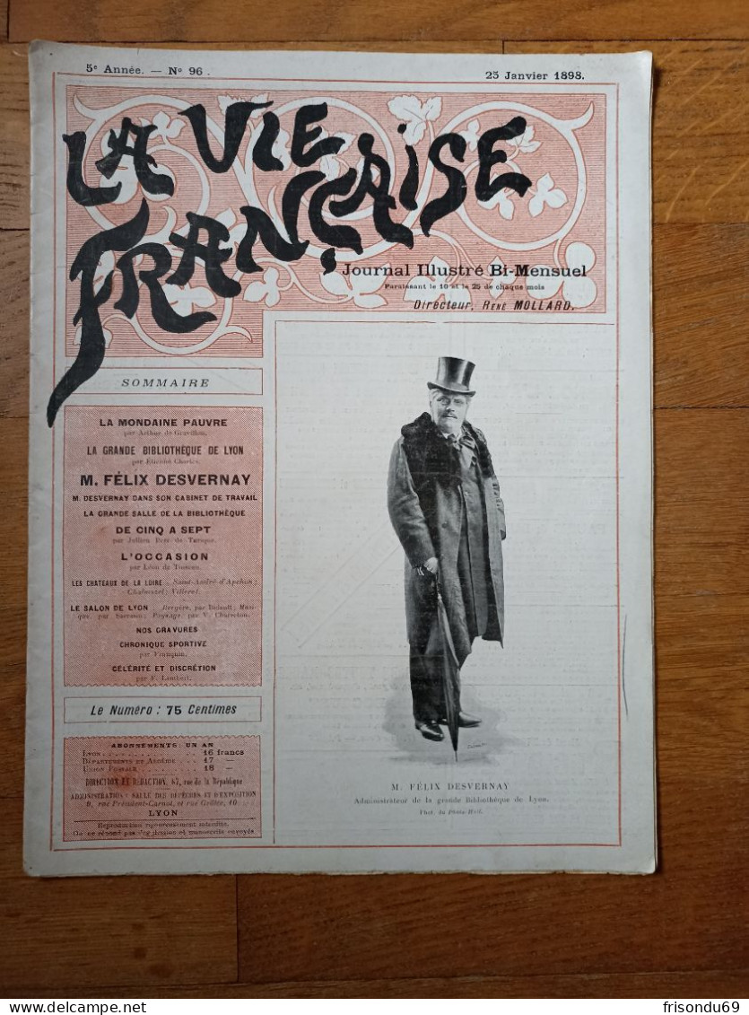 La Vie Française. N96 . 25 Janvier 1898 . - 1850 - 1899