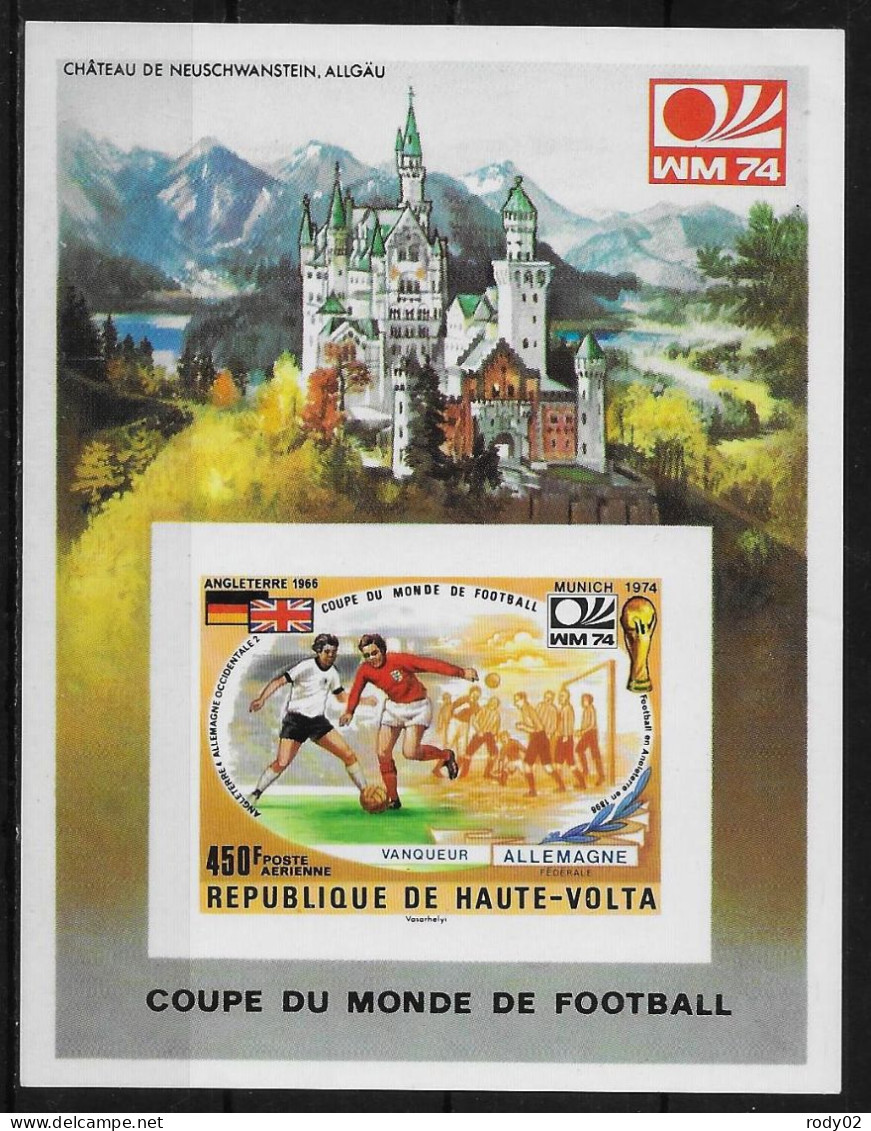 HAUTE-VOLTA - COUPE DU MONDE DE FOOTBALL EN ALLEMAGNE EN 1974  - BF 5Y - NON DENTELE - NEUF** MNH - 1974 – Allemagne Fédérale