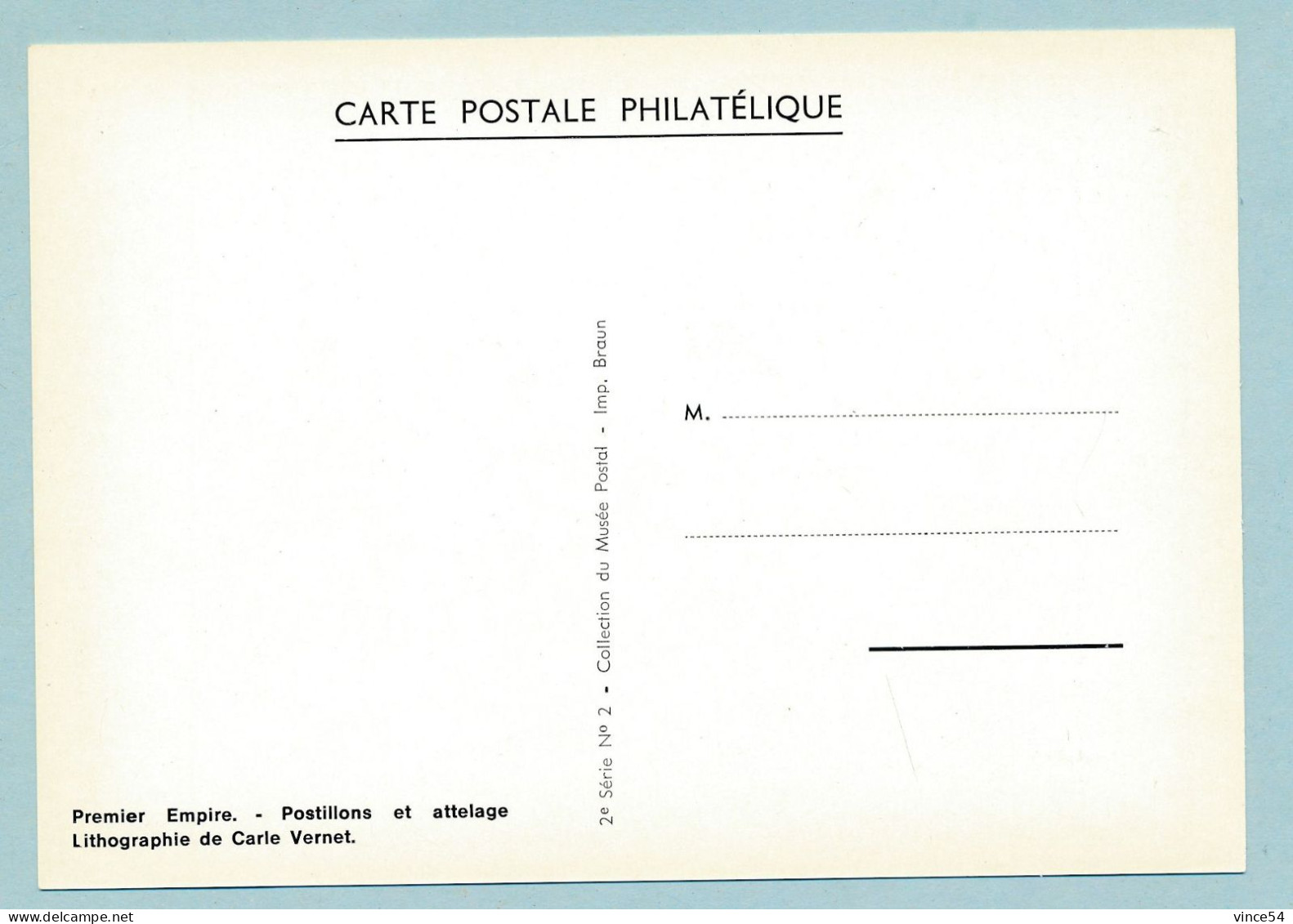 Premier Empire - Postillons Et Attelage - Lithographie De Carle Vernet - Poste & Facteurs