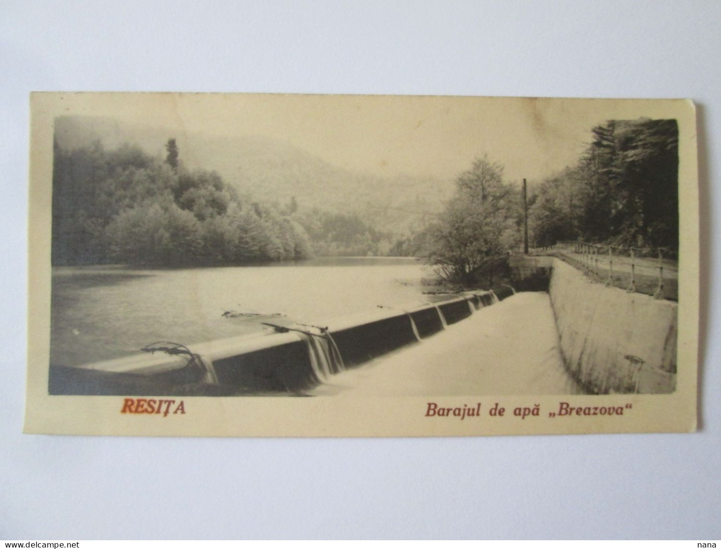 Roumanie-Reșița Photo 120x60 Mm Barrage D'eau De Breazova Vers 1930.Reșița-Breazova Water Dam Photo 120x60 Mm 30s - Lieux